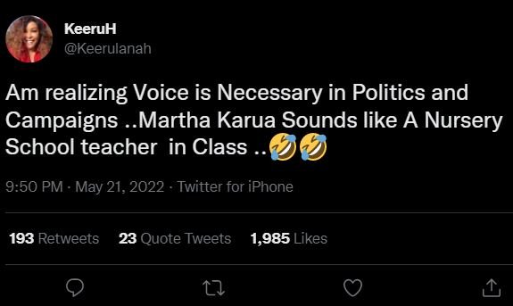 Keeruh keerulanah am realizing voice is necessary in politics and campaigns mart