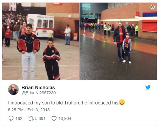 Brian nicholas brianni26672301 introduced my son to old trafford he introduced h