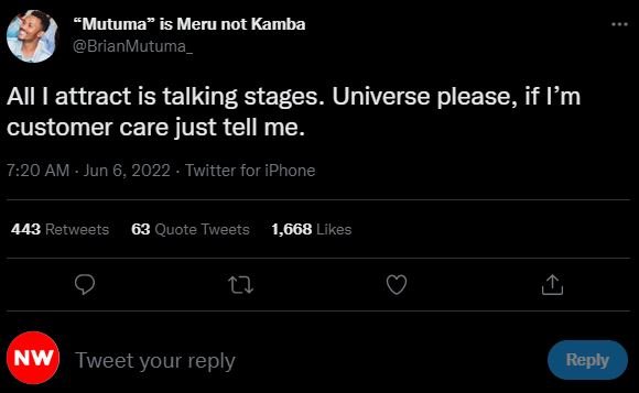 Mutuma is meru not kamba brianmutuma all attract is talking stages. universe ple