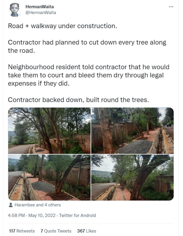 Hermanwaita hermanwaita road walkway under construction . contractor had planned