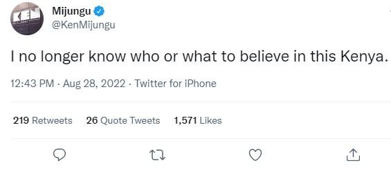 Mijungu kenmijungu no longer know who or what to believe in this kenya 12.43 pm