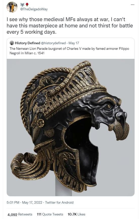 Thedelgadoway see why those medieval mfs always at war, can't have this masterpi