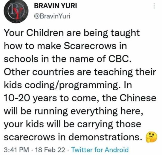 BRAVIN YURI BravinYuri Your Children are being taught how to make Scarecrows in