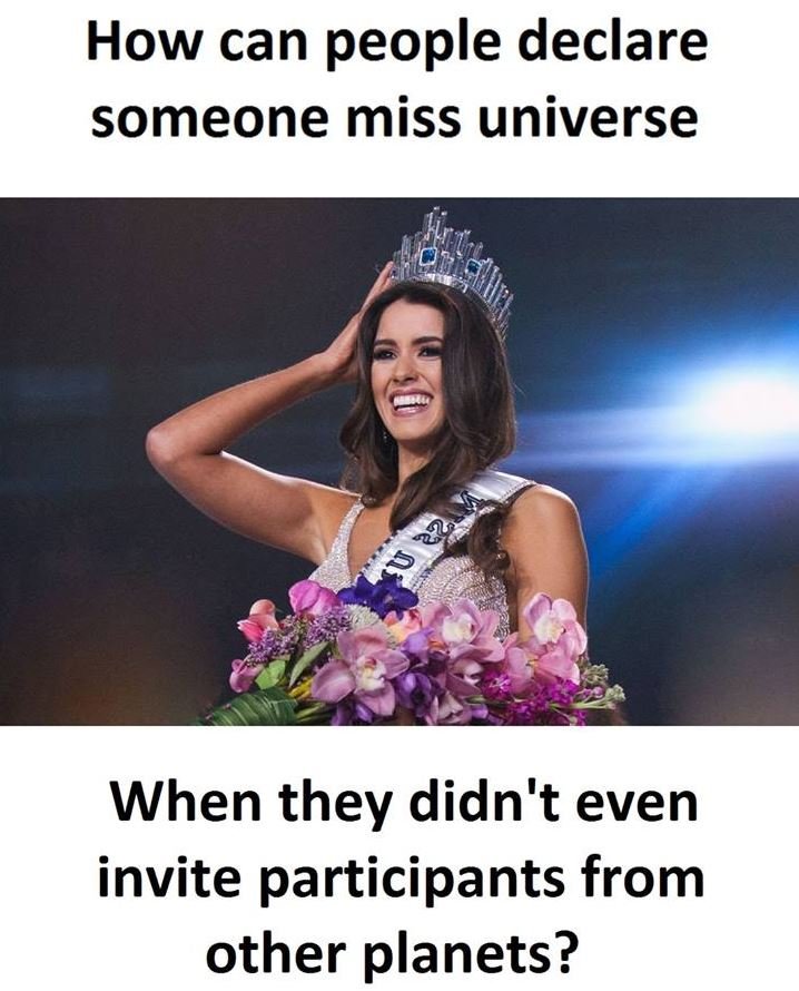 How can people declare someone miss universe when they didn't even invite partic