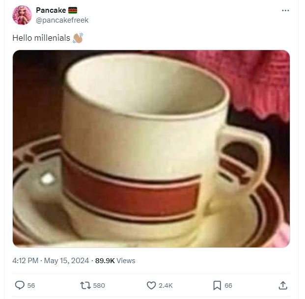 Pancake pancakefreek hello millenials 412 pm . may 15, 89.9k views 0 56 1l 580 2