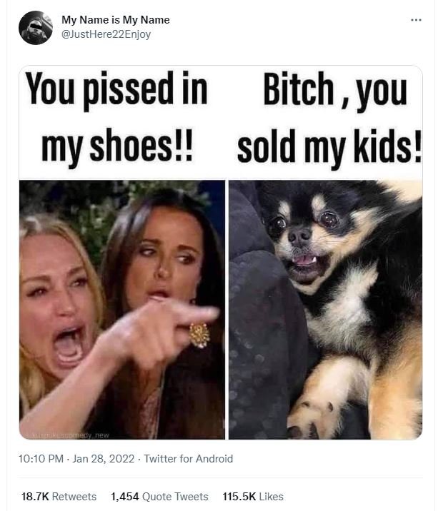 My Name is My Name JustHere22Enjoy You pissed in Bitch , you myshoes sold my kid