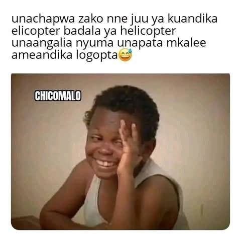 Unachapwa zako nne juu ya kuandika elicopter badala ya helicopter unaangalia nyu