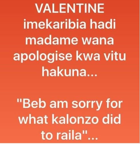 Valentine imekaribia hadi madame wana apologise kwa vitu hakuna _ beb am sorry f