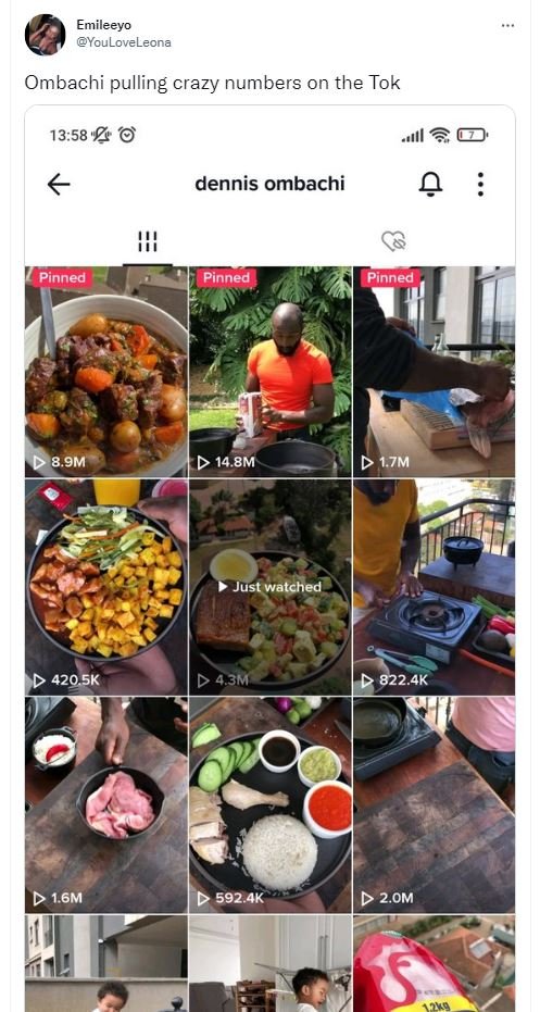 Emileeyo youloveleona ombachi pulling crazy numbers on the tok 13.58 'z dennis o