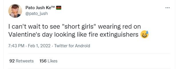 Pato Jush Ketu pato_jush Ican't wait to see short girls wearing red on Valentine