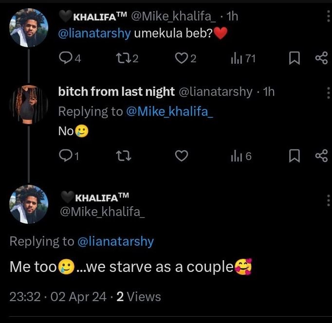 Khalifa tm mike_khalifa ih lianatarshy umekula beb? 04 122 2 ılu 71 bitch from l