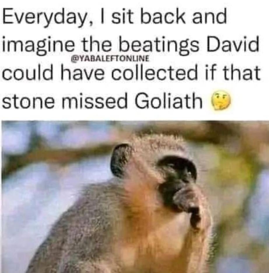 Everyday, sit back and imagine the beatings david yadaleftonline could have coll