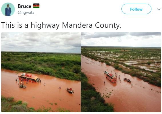 Bruce ngwata follow this is a highway mandera county.