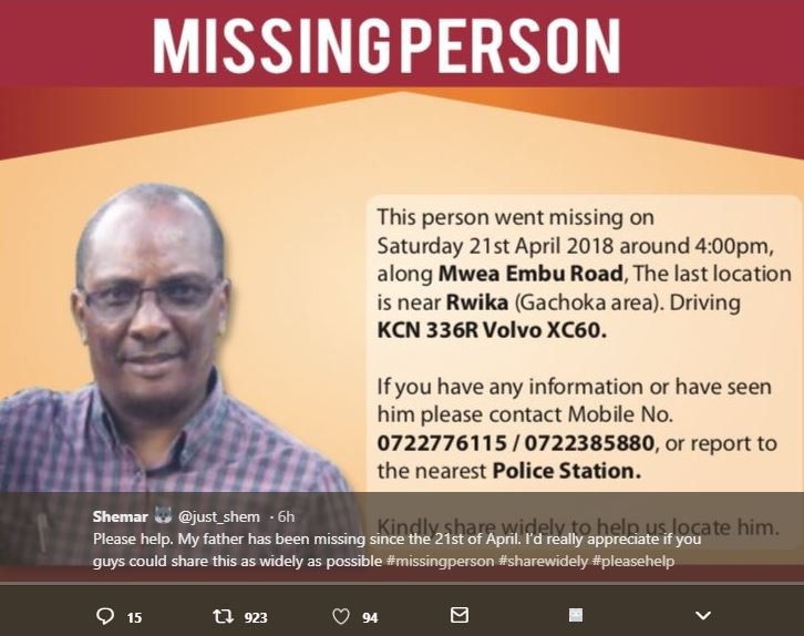Missingperson this person went missing on saturday 21st april around 4oopm along