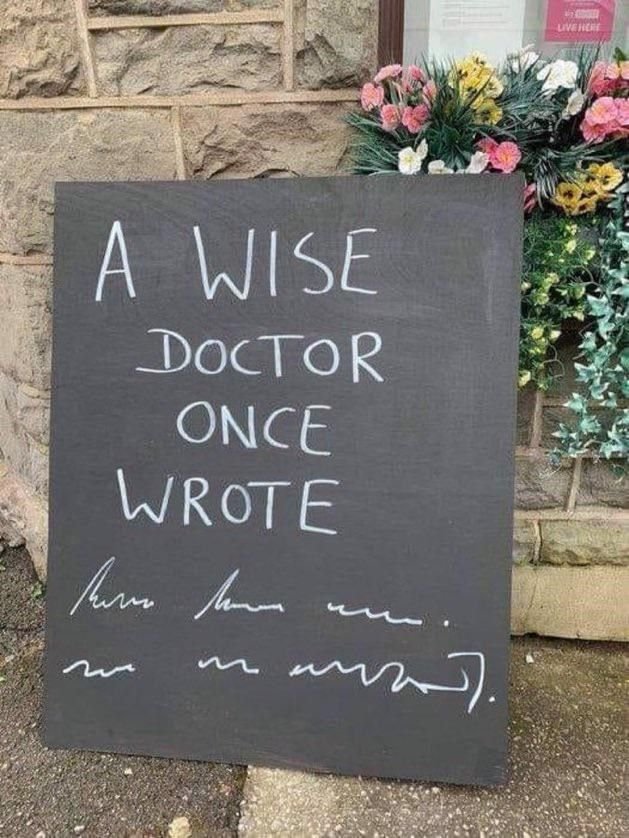 A wise doctor once wrote lxv a l l v9
