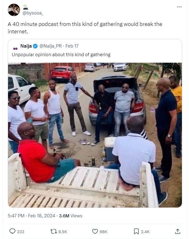 Bysosa a 40 minute podcast from this kind of gathering would break the internet.