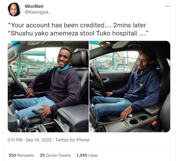 Missmati kasungwa your account has been credited. 2mins later shushu yako amemez