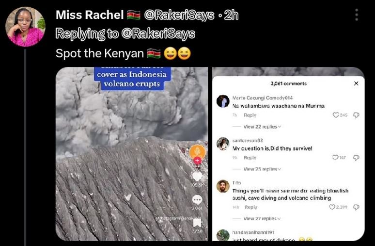 Miss rachel rakafsays 2h replying t rakerisays spot the kenyan cover as indonesi