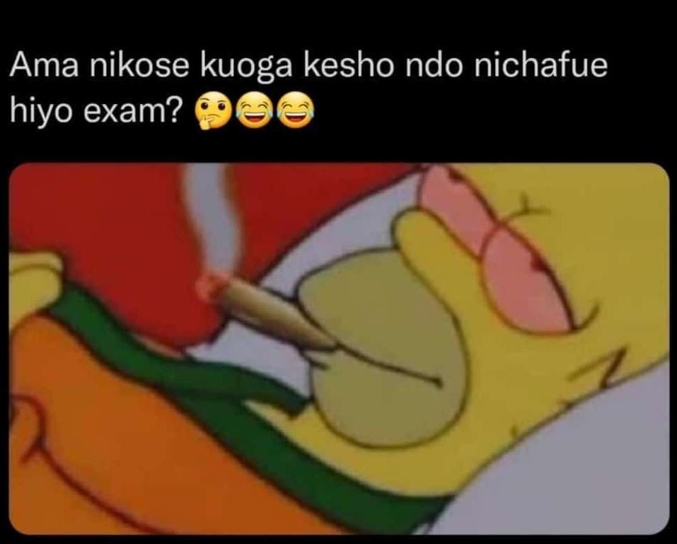 Ama nikose kuoga kesho ndo nichafue hiyo exam?
