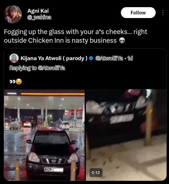 Agni kai wakfna follow fogging up the glass with your as cheeks_ right outside c