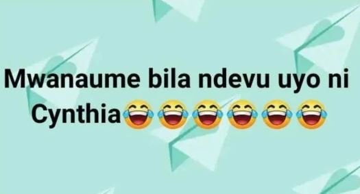 Mwanaume bila ndevu uyo ni cynthia