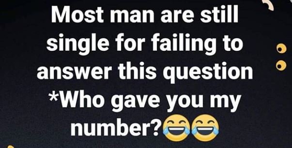 Most man are still single for failing to answer this question who gave you my nu