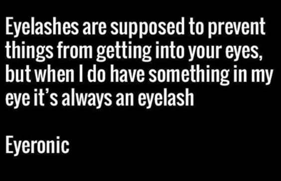 Eyelashes are supposed to prevent things from getting into your eyes butwhen do