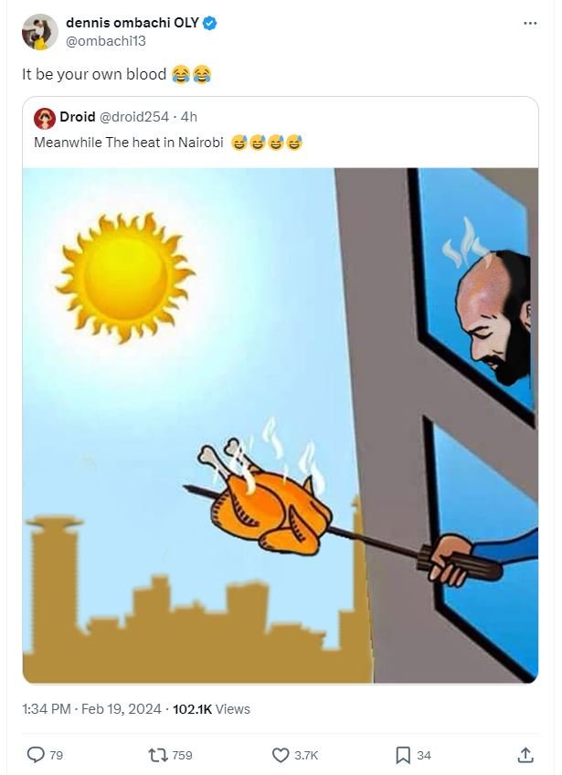 Dennis ombachi oly ombachi13 it be your own blood 6 droid droid254 4h meanwhile