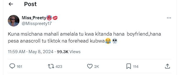 Post miss_preety misspreetyl7 kuna msichana mahali amelala tu kwa kitanda hana b