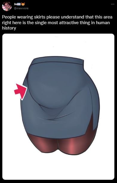 Mevoge people wearing skirts please understand that this area right here is the