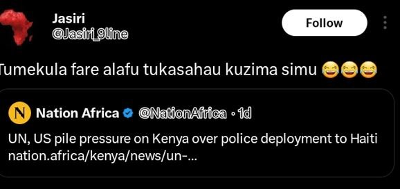 Jasiri jasiri_gline follow umekula fare alafu tukasahau kuzima simu nation afric