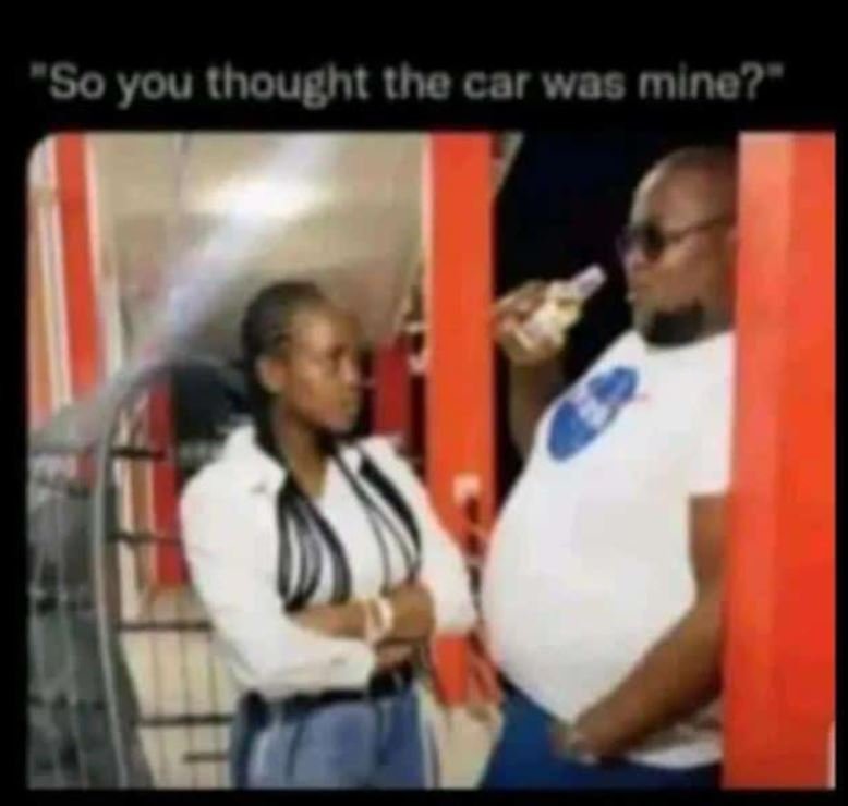 So you thought tho car was mino? s