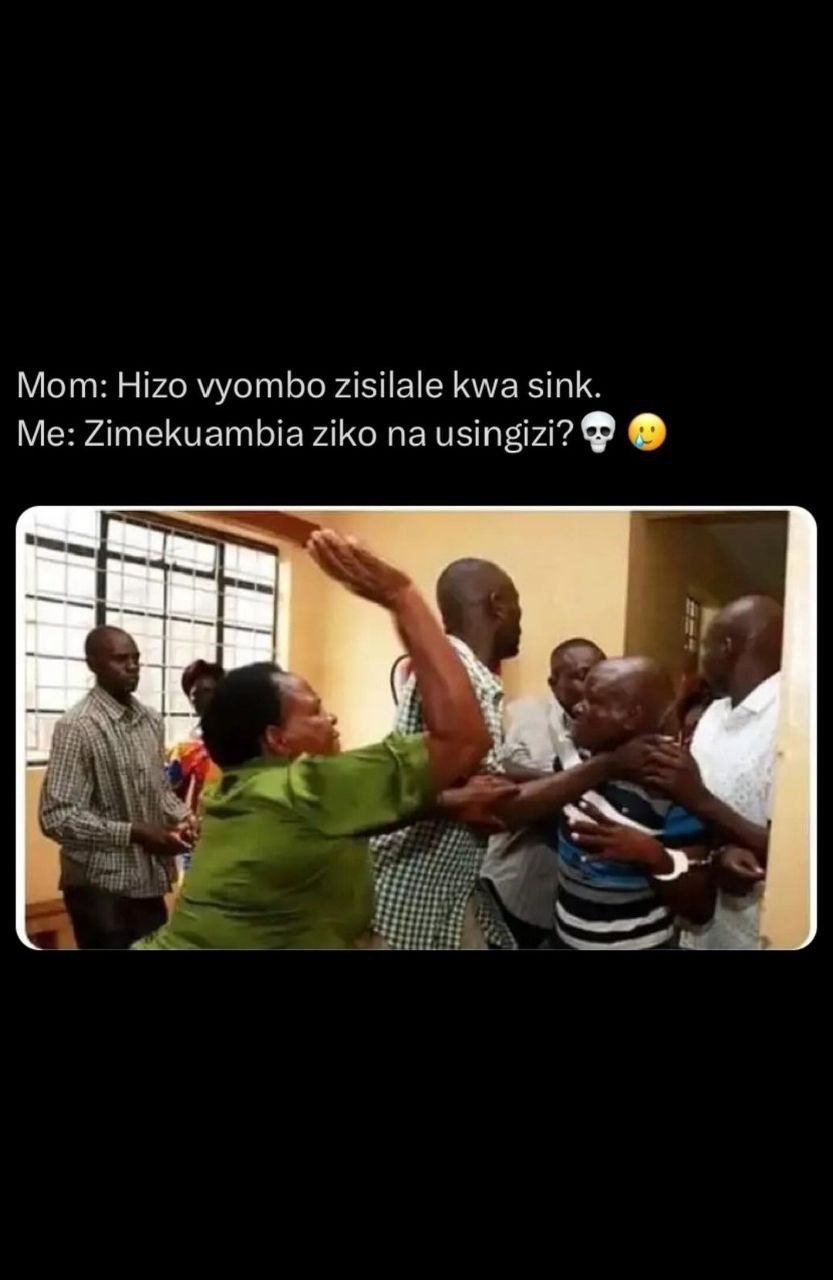 Mom hizo vyombo zisilale kwa sink. me zimekuambia ziko na usingizi?