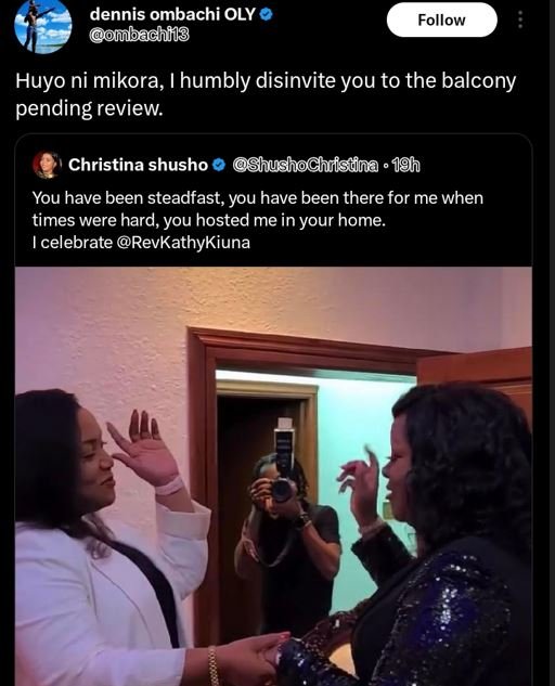 Dennis ombachi oly mbachi13 follow huyo ni mikora i humbly disinvite you to the