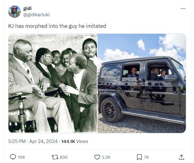 Gidi gidikariuki kj has morphed into the guy he imitated 5.25 pm apr 24, 144.1k