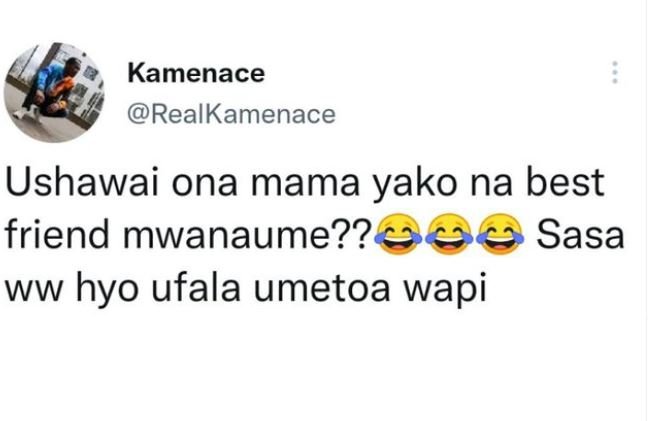 Kamenace RealKamenace Ushawai ona mama yako na best friend mwanaume?? Sasa WW hy