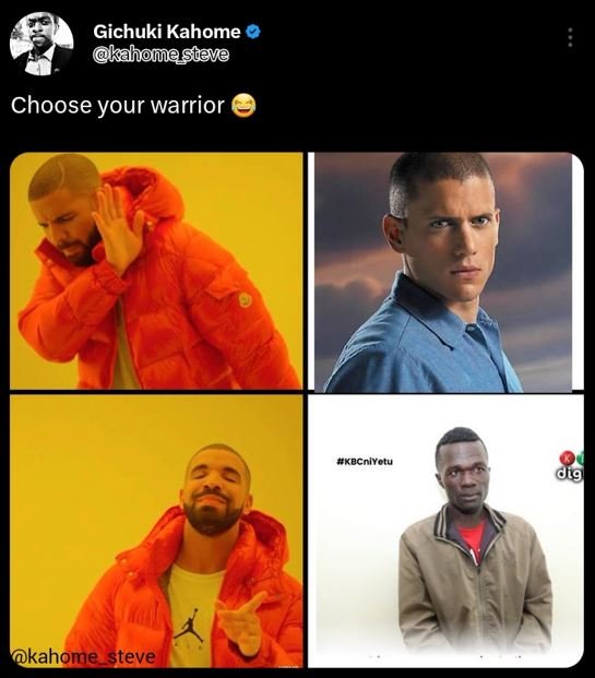 Gichuki kahome kahomesteve choose your warrior kbcnlyotu kahome_steve