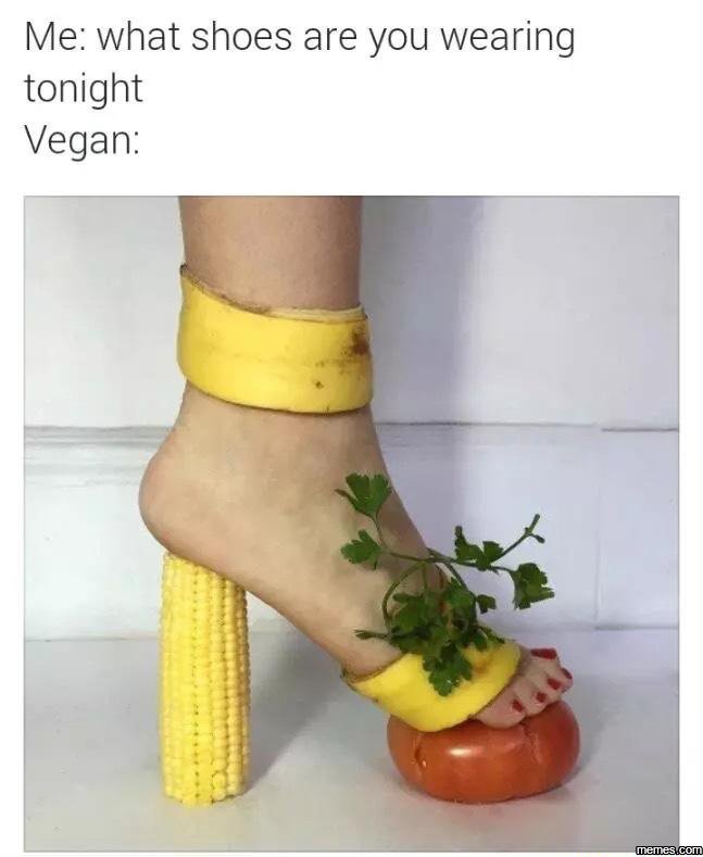 Me what shoes are you wearing tonight vegan