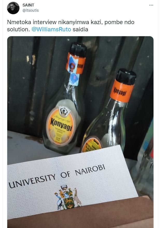 Saint itsoutis nmetoka interview nikanyimwa kazi, pombe ndo solution. williamsru