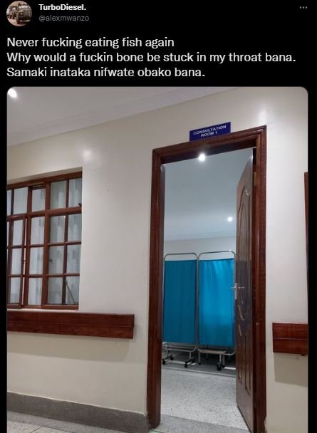 Turbodiesel . alexmwanzo never fucking eating fish again why would a fuckin bone