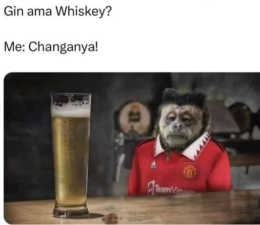 Gin ama whiskey? me changanya! oemva