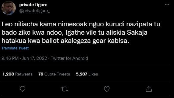 Private figure privatefigure leo niliacha kama nimesoak nguo kurudi nazipata tu