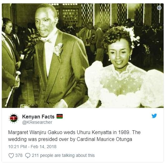 Kenyan facts kresearcher margaret wanjiru gakuo weds uhuru kenyatta in . the wed