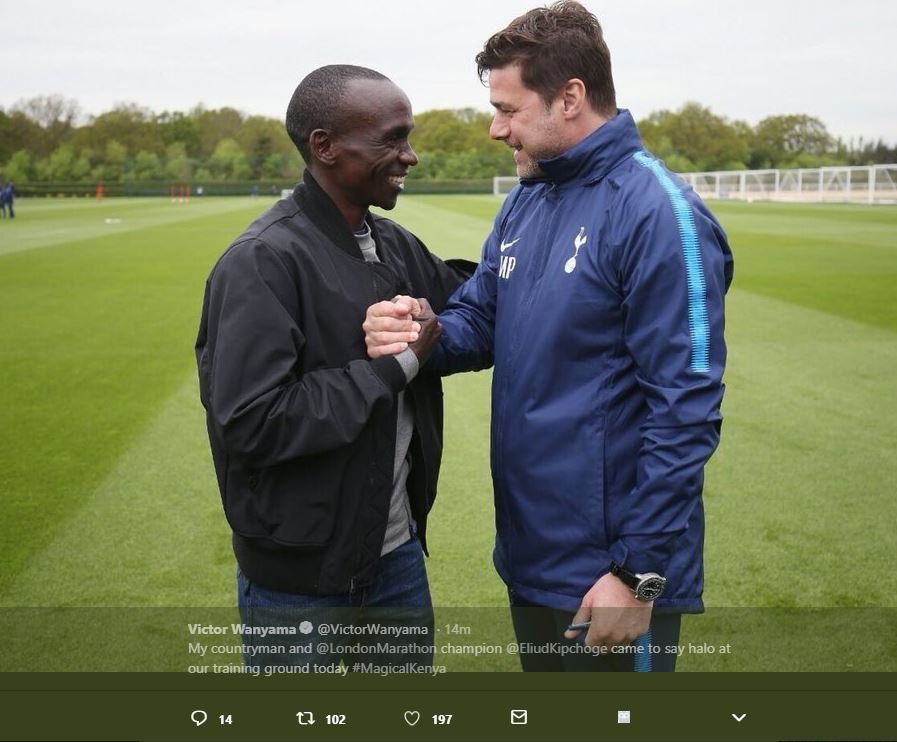 Victor wanyama victorwanyama 14m my countryman and londonmarathon champion eliud