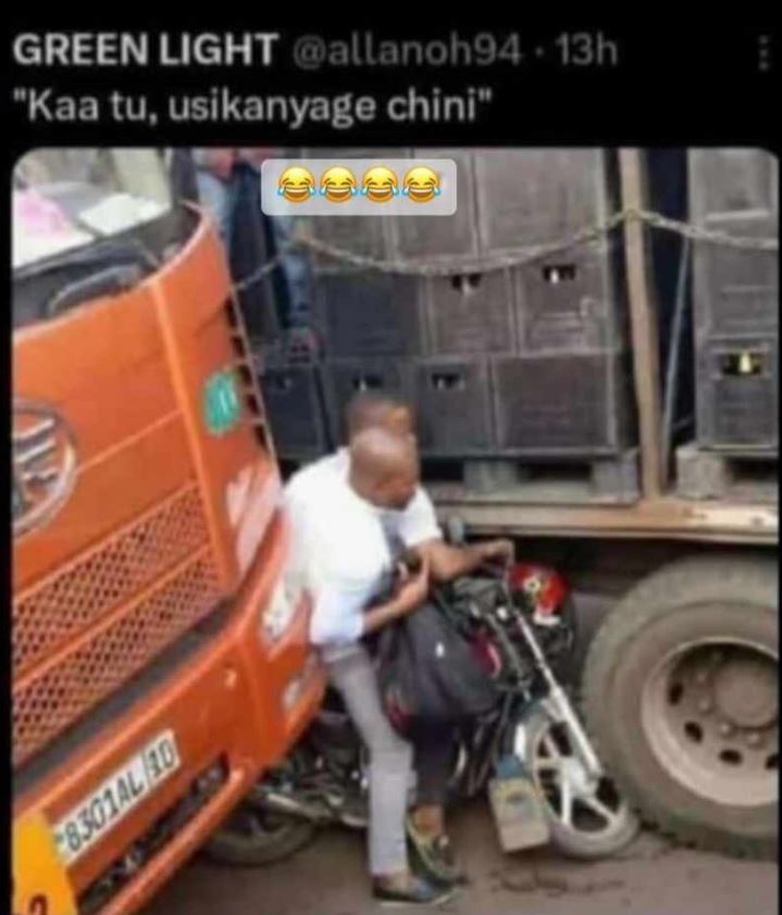 Green light allanoh9a 13h kaa tu, usikanyage chini bkgilko