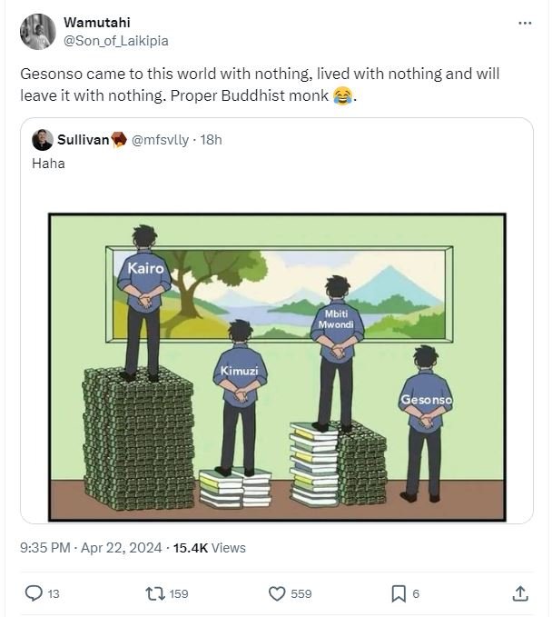 Wamutahi son_of_laikipia gesonso came to this world with nothing lived with noth