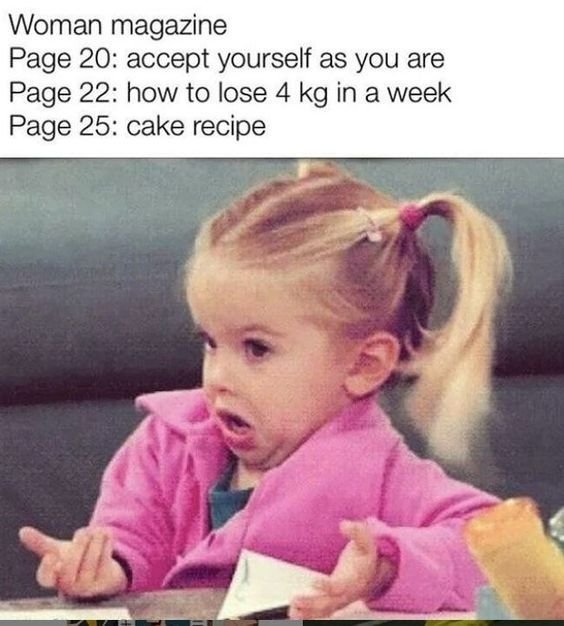 Woman magazine page 20 accept yourself as you are page 22 how to lose 4 kg in a