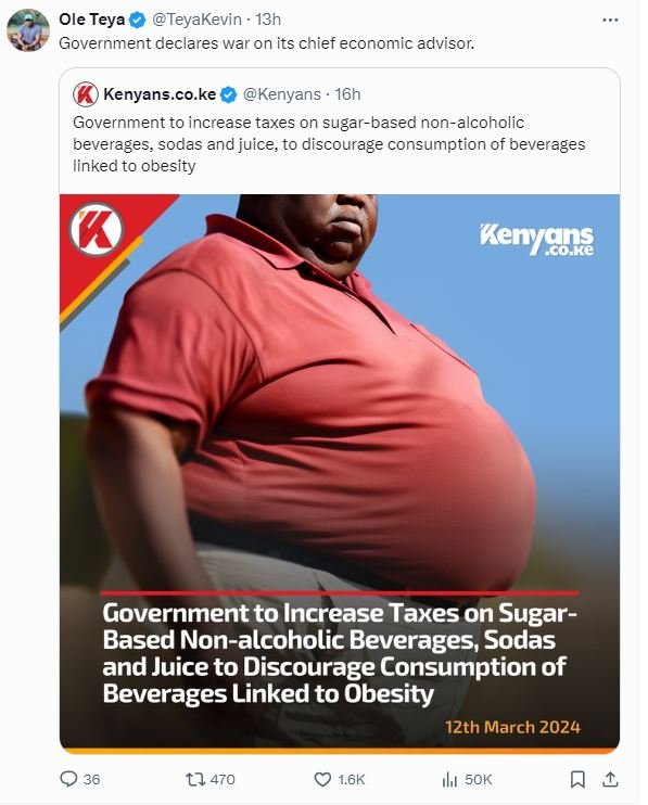 Ole teya teyakevin 13h government declares war on its chief economic advisor ken