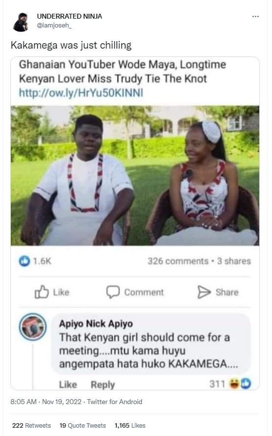 Underrated ninja iamjoseh _ kakamega was just chilling ghanaian youtuber wode ma