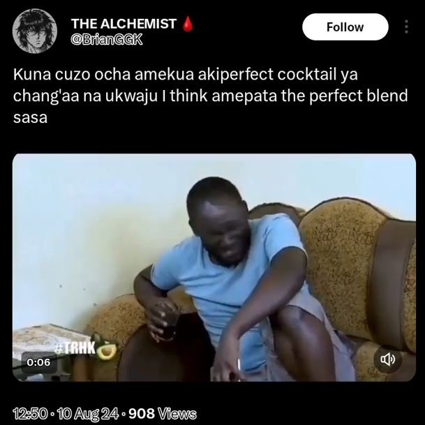 The alchemist brianggk follow kuna cuzo ocha amekua akiperfect cocktail ya chang